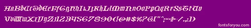 Westdelphiaxtraexpandital Font – Pink Fonts on Purple Background