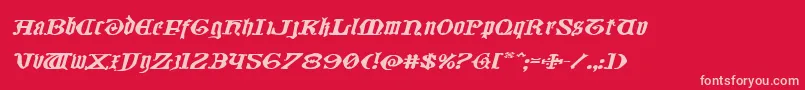 Westdelphiaxtraexpandital Font – Pink Fonts on Red Background