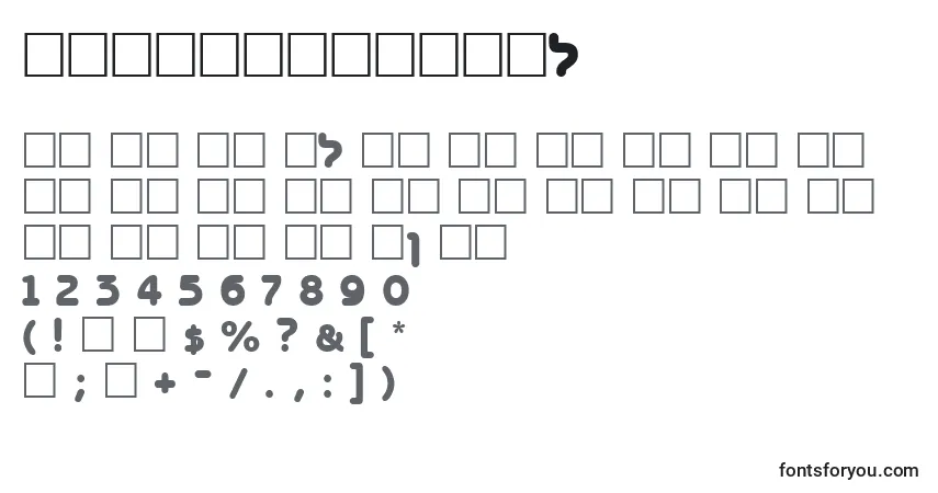 Шрифт BenzionttBold – алфавит, цифры, специальные символы