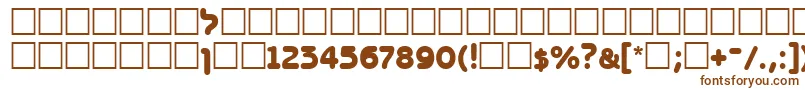 Шрифт BenzionttBold – коричневые шрифты на белом фоне