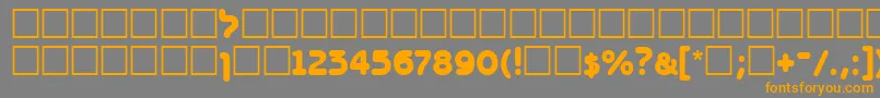 BenzionttBold-Schriftart – Orangefarbene Schriften auf grauem Hintergrund