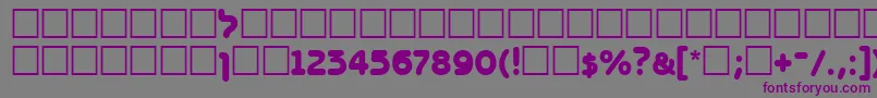 フォントBenzionttBold – 紫色のフォント、灰色の背景