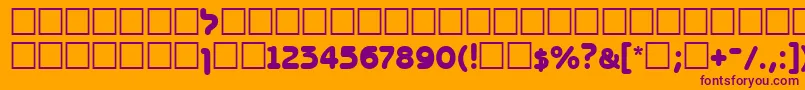 BenzionttBold Font – Purple Fonts on Orange Background