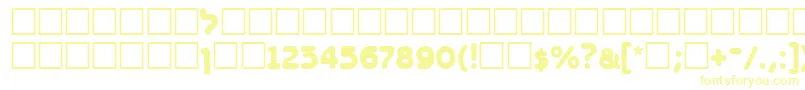 Czcionka BenzionttBold – żółte czcionki