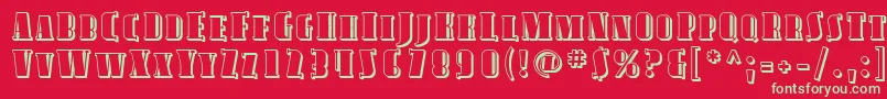 AvondaleScShaded Font – Green Fonts on Red Background