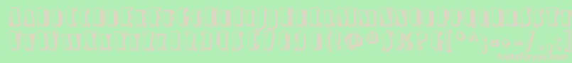 AvondaleScShaded Font – Pink Fonts on Green Background