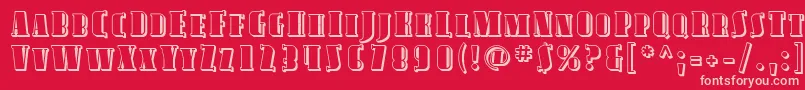 AvondaleScShaded Font – Pink Fonts on Red Background