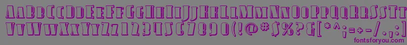 AvondaleScShaded Font – Purple Fonts on Gray Background