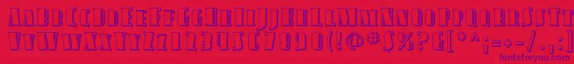 AvondaleScShaded Font – Purple Fonts on Red Background