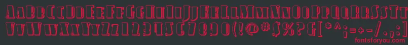 AvondaleScShaded Font – Red Fonts on Black Background