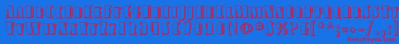 AvondaleScShaded Font – Red Fonts on Blue Background