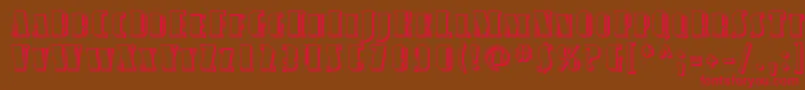 AvondaleScShaded Font – Red Fonts on Brown Background