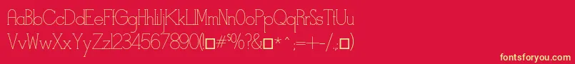 Stymiestylus Font – Yellow Fonts on Red Background