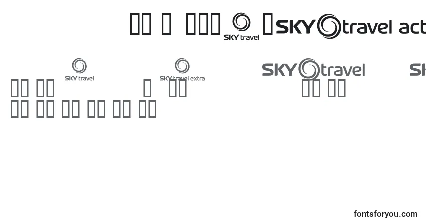A fonte Skyfonttravel – alfabeto, números, caracteres especiais