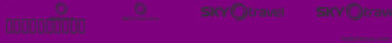 Skyfonttravel Font – Black Fonts on Purple Background