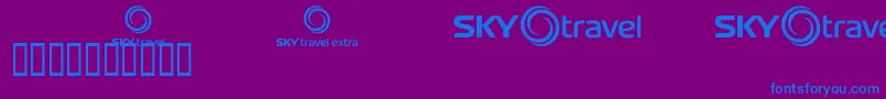 Police Skyfonttravel – polices bleues sur fond violet