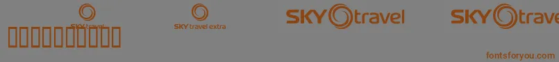 Skyfonttravel Font – Brown Fonts on Gray Background