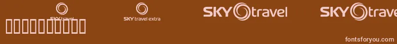 fuente Skyfonttravel – Fuentes Rosadas Sobre Fondo Marrón