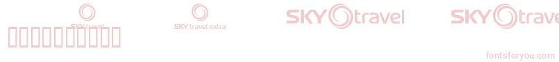 Skyfonttravel Font – Pink Fonts on White Background