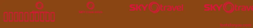 Police Skyfonttravel – polices rouges sur fond brun