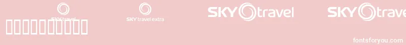 Skyfonttravel Font – White Fonts on Pink Background