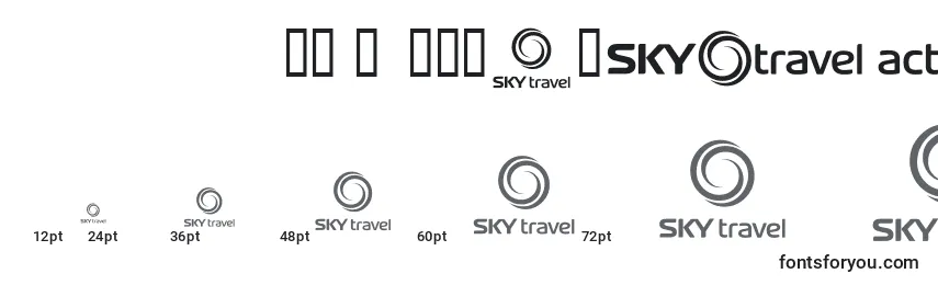 Размеры шрифта Skyfonttravel