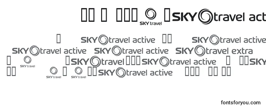 Przegląd czcionki Skyfonttravel