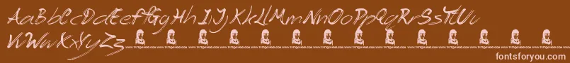 Подробнее о шрифте TheAngels Шрифт TheAngels – розовые шрифты на коричневом фоне