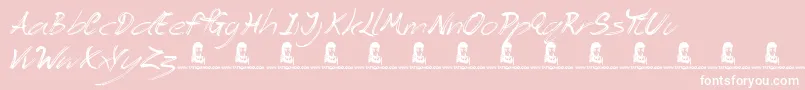 TheAngels Font – White Fonts on Pink Background