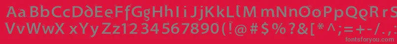 Supersansmkringel Font – Gray Fonts on Red Background