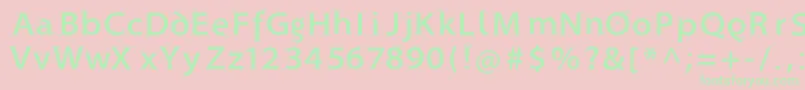 Supersansmkringel Font – Green Fonts on Pink Background