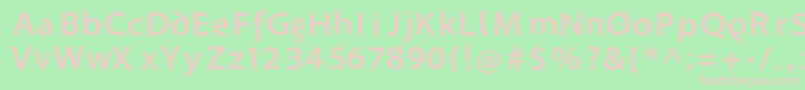 Supersansmkringel Font – Pink Fonts on Green Background