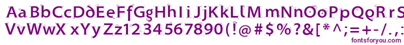 Supersansmkringel Font – Purple Fonts on White Background