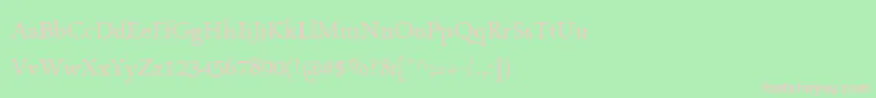 ArabicTypesetting-fontti – vaaleanpunaiset fontit vihreällä taustalla