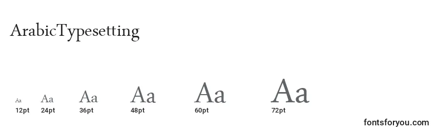 ArabicTypesetting Font Sizes