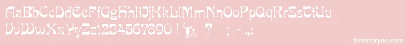 PcmiraRegular Font – White Fonts on Pink Background