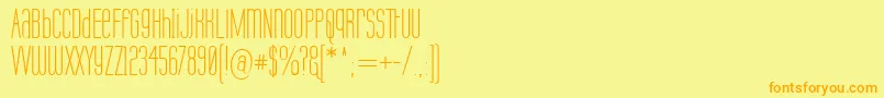 LabtopUnicase Font – Orange Fonts on Yellow Background