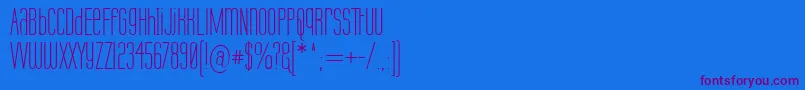 LabtopUnicase Font – Purple Fonts on Blue Background