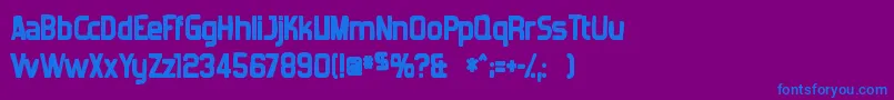 Forgottenfuturistink Font – Blue Fonts on Purple Background