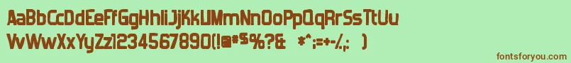 Forgottenfuturistink Font – Brown Fonts on Green Background