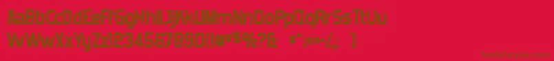 Forgottenfuturistink Font – Brown Fonts on Red Background