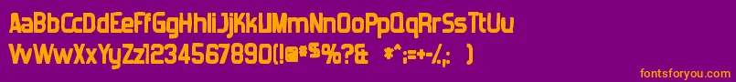 Forgottenfuturistink Font – Orange Fonts on Purple Background