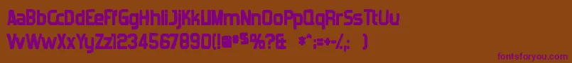 Forgottenfuturistink Font – Purple Fonts on Brown Background