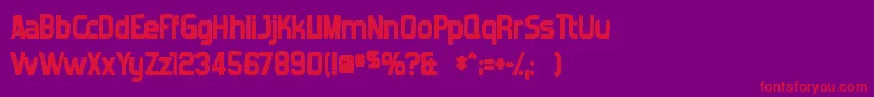 Forgottenfuturistink Font – Red Fonts on Purple Background