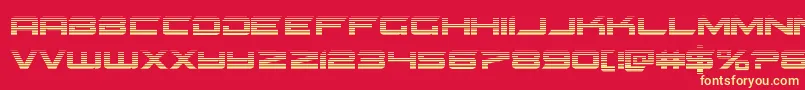 Gypsykillergrad Font – Yellow Fonts on Red Background