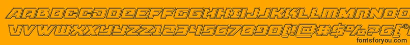 Aircruiserengraveital Font – Black Fonts on Orange Background