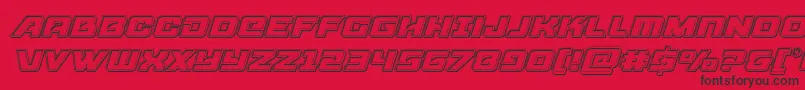 Aircruiserengraveital Font – Black Fonts on Red Background