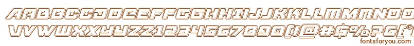 Aircruiserengraveital Font – Brown Fonts on White Background