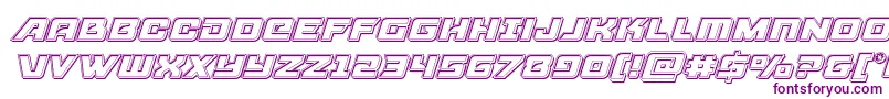 Aircruiserengraveital Font – Purple Fonts on White Background