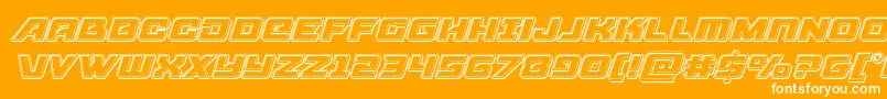 Aircruiserengraveital Font – White Fonts on Orange Background